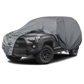 Waterproof Premium Car Covers Replace for 2002-2025 Toyota 4runner, 10 Layers Heavy Duty with Cotton Liner All Weather Car Cover with Zipper Door, Windproof Bands for Snow Rain Dust Protection