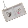 Soporte de cerámica para anillos de regalo de boda, compromiso,