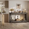 Besiost 47" Farmhouse Wood Entryway Table Narrow Console Table with