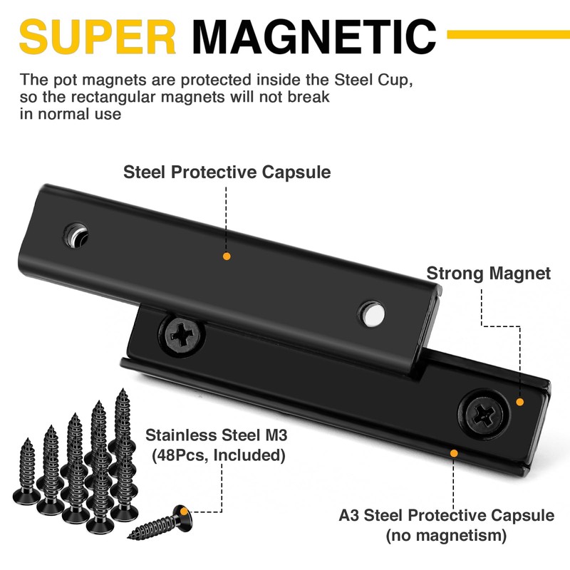 DIYMAG Strong Neodymium Rectangular Magnets 24Pack, 2.36" x 0.53" x