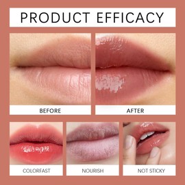 2Pcs Honey Lipstick Set,Honey Black Lipstick,Pink Moisture Shine Lips/tick,Lip Tint Black Lip/stick and Pink Li/pstick,Hydrating Li/pstick for Dry Lips Moisturizing,Lip Balm Suitable for Dry Lips