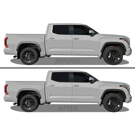 SlickMod Chrome Delete Blackout Vinyl Overlay for 2022-2024 Toyota Tundra Window Trim (Matte Black)