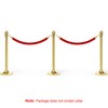 PATIKIL 4 Feet Red Velvet Stanchion Rope, 4 Pack Crowd