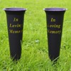 Set of 2 Black In Loving Memory Spiked Memorial Grave