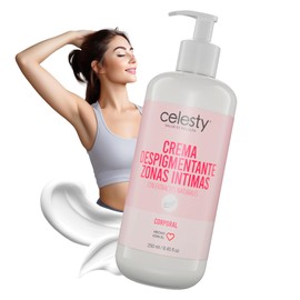CELESTY | Crema Corporal Despigmentante Zonas Íntimas 250ml Celesty | Crema Hidratante con Extractos Naturales | Cuidado Corporal para Todo Tipo de Pi