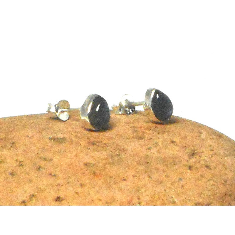 Art Gecko Fiery Pear Shaped LABRADORITE Sterling Silver Gemstone Stud