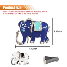 2PCS Bling Elephant Car Dashboard Air Vent Trim Clips, Crystal Rhinestone Car Diffuser Air Fresheners Clip, Cute Animal Car Interior Decoration Charm Accessories for Women Girls (Elephant)