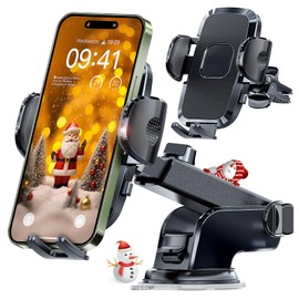 MACHSWON Upgraded Car Phone Holder Phone Mount for Car Dashboard Windshield Air Vent 3 in 1 [ Bumpy Roads Friendly ] Hand Free Mount for Most Phones