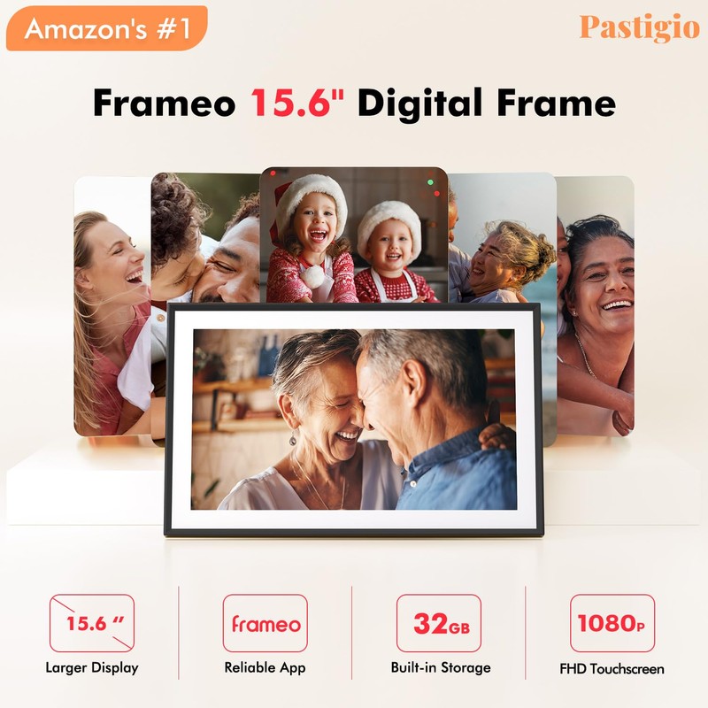 Digital Picture Frame, 15.6 Inch Large Frameo Digital Photo Frame