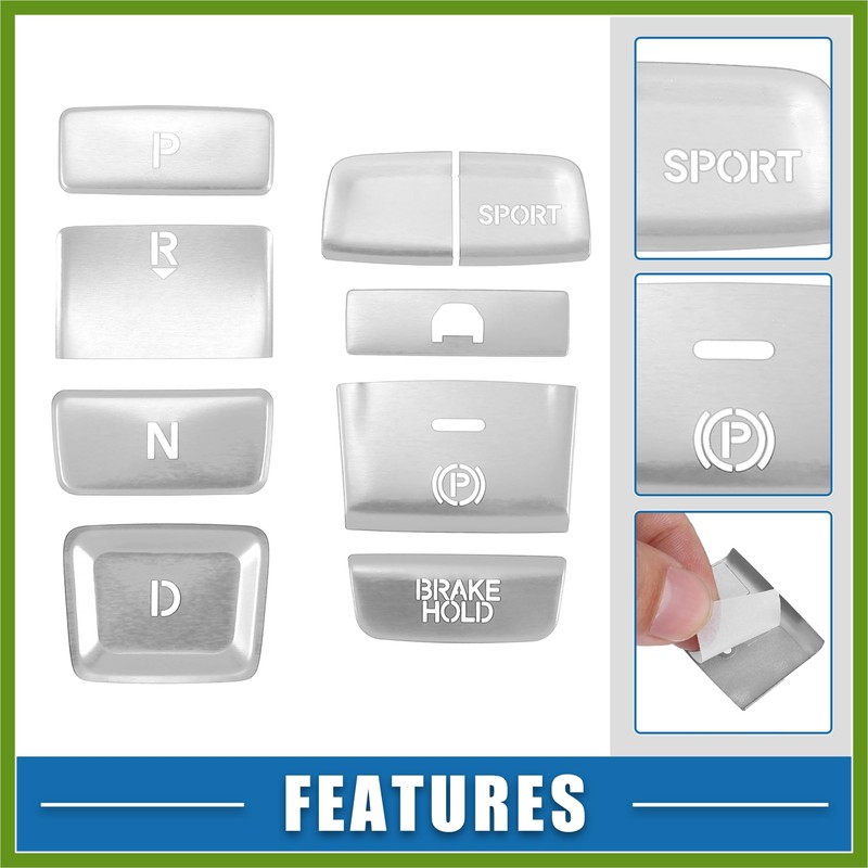 HOPESPANNER Gear Shift Switch Panel Electronic Handbrake Button Cover Trim