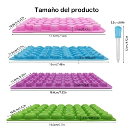 Generic 6pcmoldes De Silicona Candy Y Bandejas Para Cubitos De Hielo