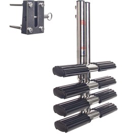 Mojiate 4-Step Stainless Steel Dive Ladder - Heavy Duty Telescoping Boat Ladder for Marine, Yacht, RV & Camper