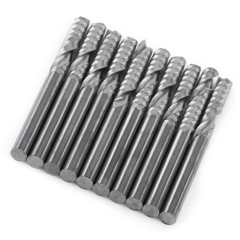 Single Flute End Mill,Ozgkee 3Mm End Mill 10Pcs Single Flute