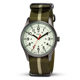 Infantry Glow in The Dark Military Watches for Men Tactical Analogue Mens Wrist Watch Waterproof Work Outdoor Sport Luminous Field Army Green NATO Nylon Strap