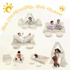 MeMoreCool Modular Kids Play Couch – 8-Piece Beige Foam Sofa