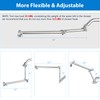 PDPBath Brass 16 Inch Shower Head Extension Arm, Upgrade Flexible