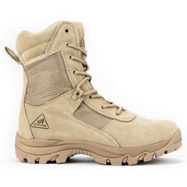Ryno Gear Tactical Combat Boots with CoolMax Lining (Beige) (8, 10)