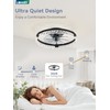 LEDIARY 20 Inch Low Profile Ceiling Fans with Lights and