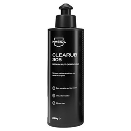 Nasiol CleaRub 305 Silicon Free Scratch Remover Heavy Cut Compound Polish, Rubbing Compound for Car Scratches, Polishing Compound, Car Detailing, Compound Car Scratch, 250 Gr