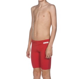 arena Boys’ Training Swimming Trunks Solid Jammer (Quick-Drying, UV Protection UPF 50+, Chlorine-Resistant, Drawstring), red