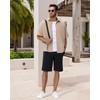 HMIYA Men's Shorts, Summer Sweat Shorts, Essential Terry Cotton, black,