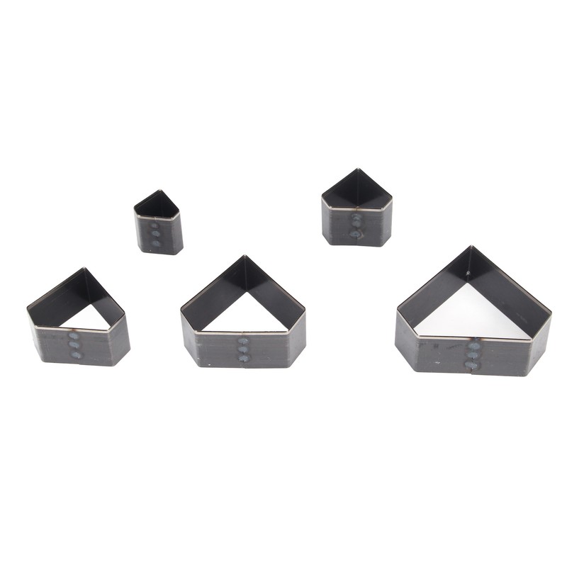 5Pcs Leather Punch Die Set Hollow Diamond Shape Cutting Mold