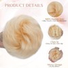 Elailite Human Hair Bun Scrunchie Claw Clip Messy Hair Piece