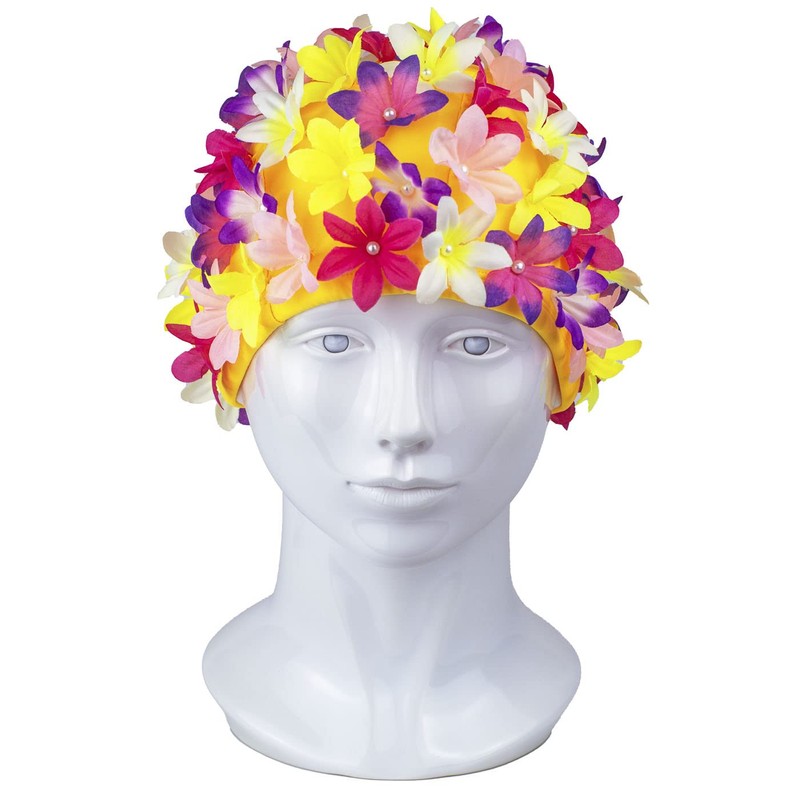 Medifier Petal Swimming Cap Multicolor Elastic Non-Slip Swimming Cap for