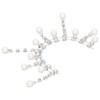 4Pcs Crystal Claw Chain Trimming Fringe Simulation Diamond Chain for