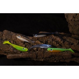 pro-bite Poppy Rubber Fish | UV Active | Contents: 3 Pieces | Non-Toxic, Environmentally Friendly, Sustainable and 100% Recyclable | Artificial Bait for Perch, Trout and Zander in 7.5 cm | Colour: