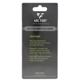 Golf Ball Marker Hat Clip Set - 1 Clip and 5 Magnetic Ball Markers Golf Accessories for Men - This Golf Hat Clip Ball Marker Pack has Golf Hat Clips Magnetic Markers. Perfect Golf Gifts For Men Women