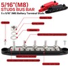Tuijodaix 300A Bus Bar 5 Post 12V-48V DC Power Distribution