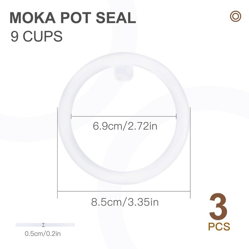 wedrink 1 Filter and 3 Silicone Gasket Seals Replacement for