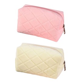 Large Pencil Case for Girls High School Large Capacity Pencil Bag Portable Office Stationery for Middle School Students Girls Gifts (Pink+Yellow)