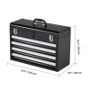 20.5-inch Portable Metal Tool Box with 4 Ball Bearing Slide