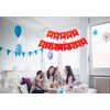 Red Happy Birthday Bunting Banner,Letters Birthday Banner Party Supplies