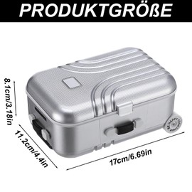 taonganui Creative Money Box Creative Suitcase Money Box Luggage Piggy Bank Children's Piggy Bank Simulation Travel Suitcase Made of ABS Plastic Mini Small Trolley Luggage Piggy Bank 17 x 11.5 x 8.2