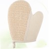 Guantes de Baño Exfoliantes de Lino Beige PLAFOPE 2 Piezas