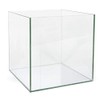 Clear Floral Glass Square Planter 10" H x 10" W