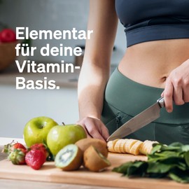 natural elements Multivitamin - 365 Vegan Tablets - Yearly Supply - Valuable Vitamins A-Z, with Vitamin K1 and K2 - No Unnecessary Additives - Produced in Germany & Laboratory Tested
