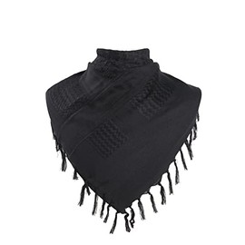 BABAHU Shemagh Face Scarf Military Tactical Desert Keffiyeh Head Neck Scarf Arab Wrap with Tassel 43x43 inches