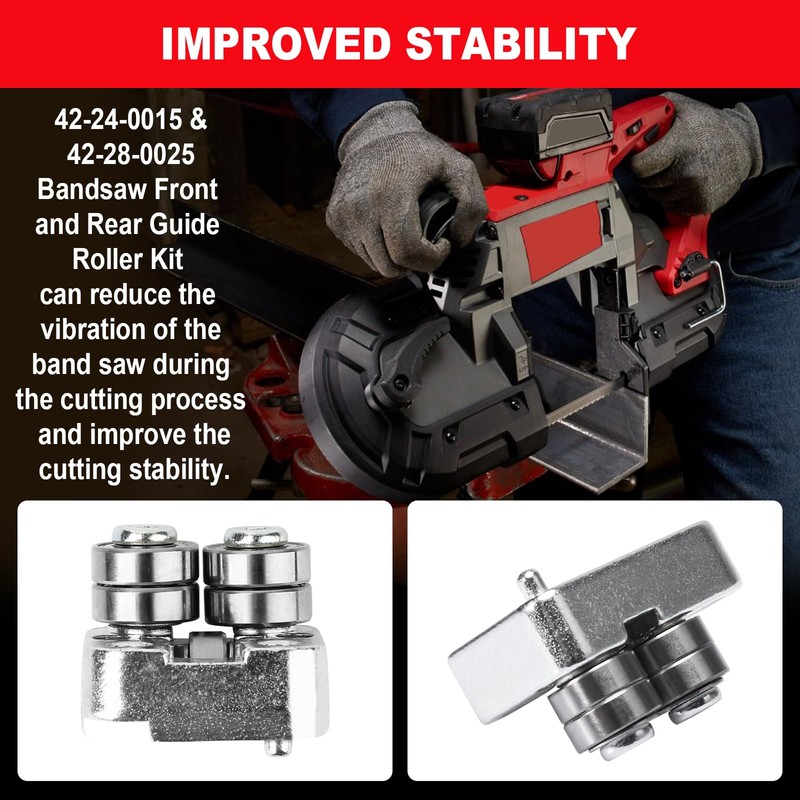 Niahm 42-24-0015 & 42-28-0025 Bandsaw Front and Rear Guide Roller