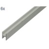 Alberts 498405 H-Profile Aluminium Anodised Silver 1000 x 9.1 x