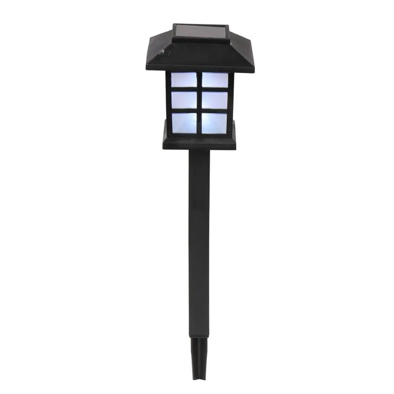 Solar Garden Light Black LED Lantern 2700K Warm White IP65