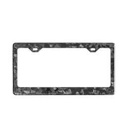 Plate Jade Car 100% real de sarga de 3 K tela de fibra de carbono, cubierta de marco de matrícula de fibra de carbono, protección UV brillante, peso ligero Ajuste delantero trasero para Estados