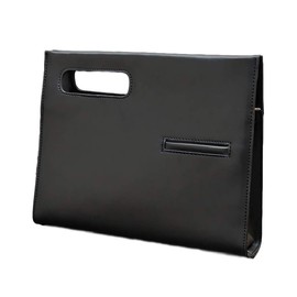 Rubitas Men's 2nd Bag, Clutch, Handheld, Back, Casual, Business, Leather, black 01