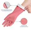 Rubber Cleaning Gloves for Dishwashing, 4 Pairs Reusable Kitchen Gloves
