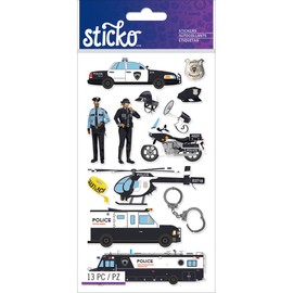 Sticko Classic Police Officer Cars Stickers