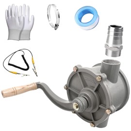 Hand Gas Diesel Transfer Pump for 30 Gallon 35 gallon 40 gallon Gas Fuel Diesel Caddy, Aluminum Drum Rotary Hand Pump Easy to Handle, Inlet Pipe 1-1/4",outlet pipe 1-1/4" - 1.25 inch