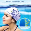 Women Swim Caps Silicone Waterproof Swim Cap Comfortable Bathing Cap